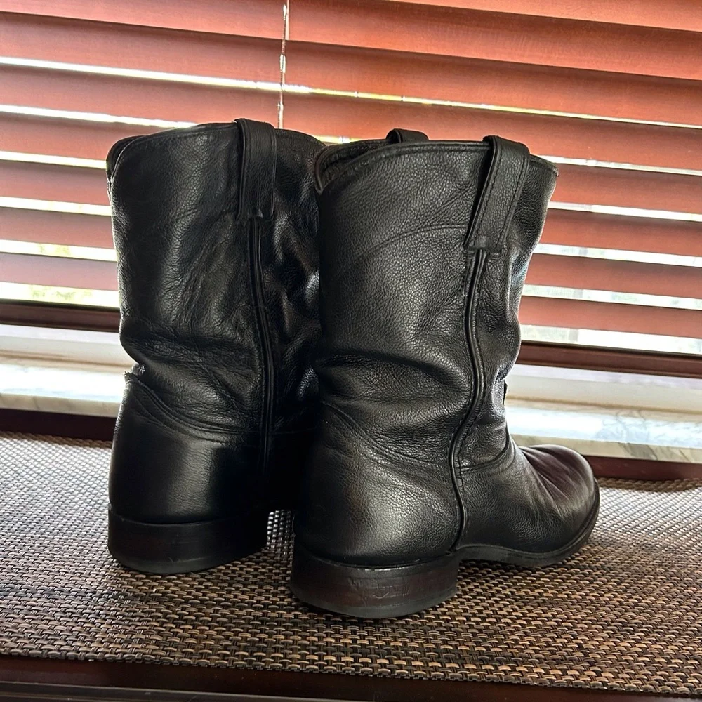 Leather Western Roper Boots